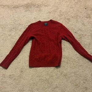 Abercrombie & Fitch Rich Red Crewneck Sweater